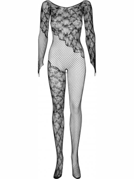 Obsessive F210 Sexy Bodystockings Gittermuster mit Offenem Schritt Schwarz