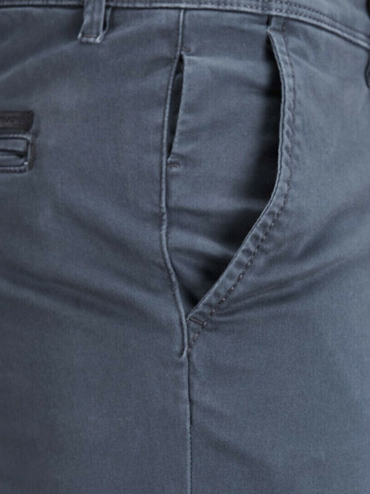 Chino Elastic Trousers in Slim Fit Asphalt