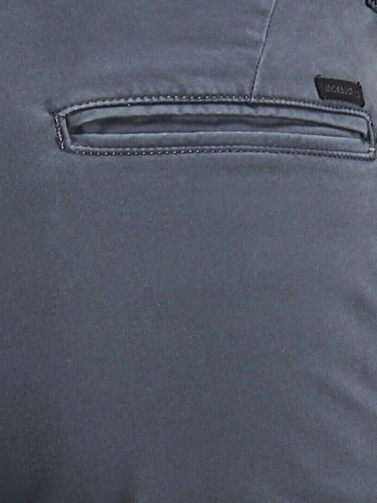 Chino Elastic Trousers in Slim Fit Asphalt