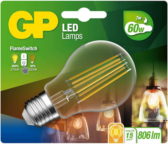 GP Batteries Λάμπα LED 7W 105mm για Ντουί E27 Θερμό Λευκό 806lm