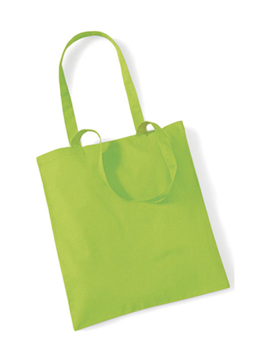 Westford Mill W101 Βαμβακερή Τσάντα για Ψώνια Lime Green