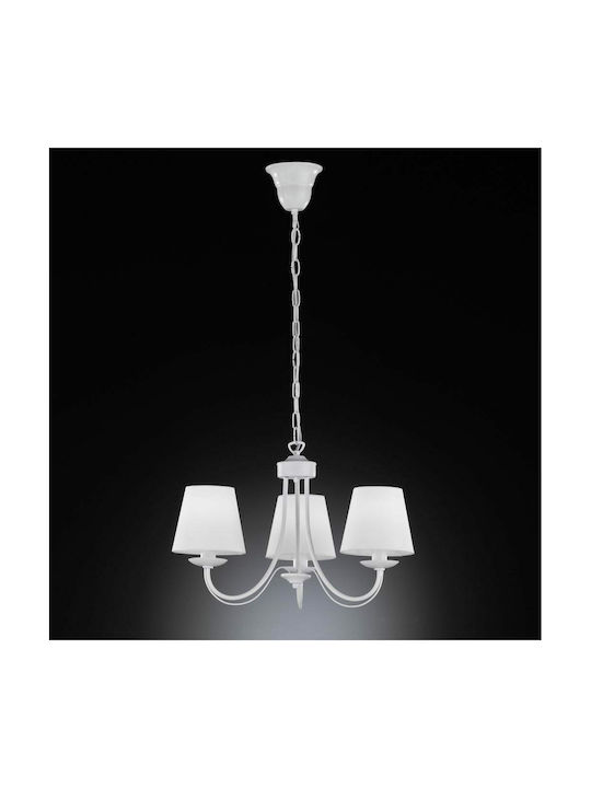 Trio Lighting Cortez Pendant Light White with Socket E14, E.14 47x150cm