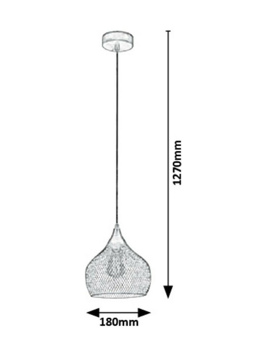 Rabalux Ronan Pendant Light Single-Light Bell for Socket E14, E.14 Green