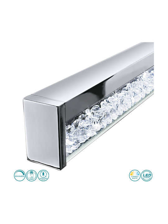 Eglo Pendant Light LED Rail with Warm to Cool White Light Silver