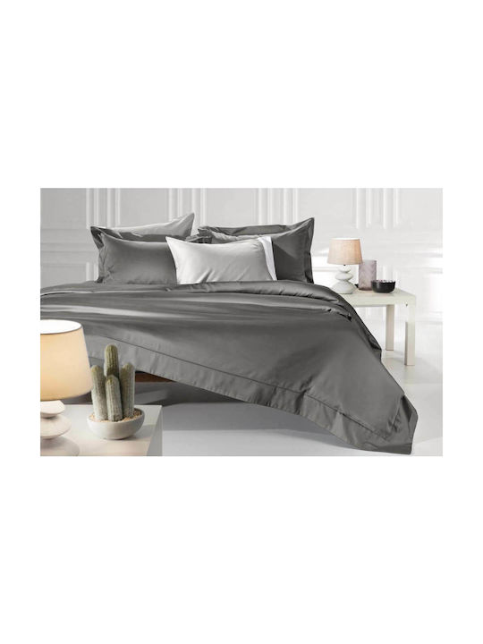 Guy Laroche Silky Pillowcase Set Oxford Anthracite 52x72cm.