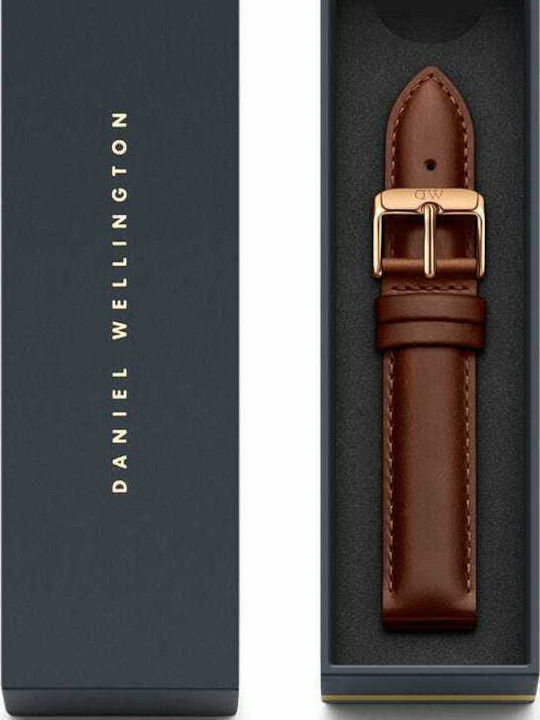 Daniel Wellington Classic St Mawes Leather Strap Brown 18mm