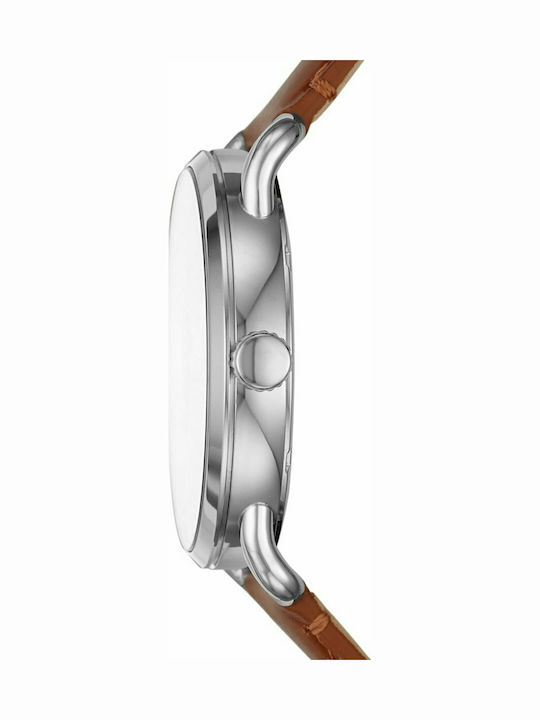Fossil Copeland Herrenuhr 42mm Batterie mit Braun Lederarmband