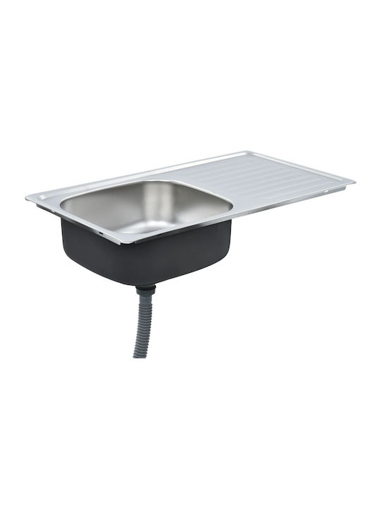vidaXL Ένθετος Νεροχύτης Inox Brushed Μ75xΠ40cm Ασημί