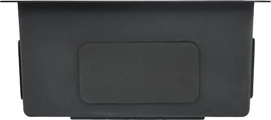 vidaXL Drop-In Sink Inox Brushed W44xD29cm Black