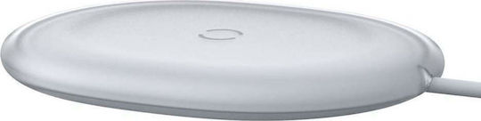 Baseus Ασύρματος Φορτιστής (Qi Pad) 15W Λευκός (Jelly)