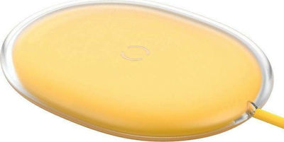 Baseus Wireless Charging Pad (Qi Pad) 15W in Yellow Colour (Jelly)