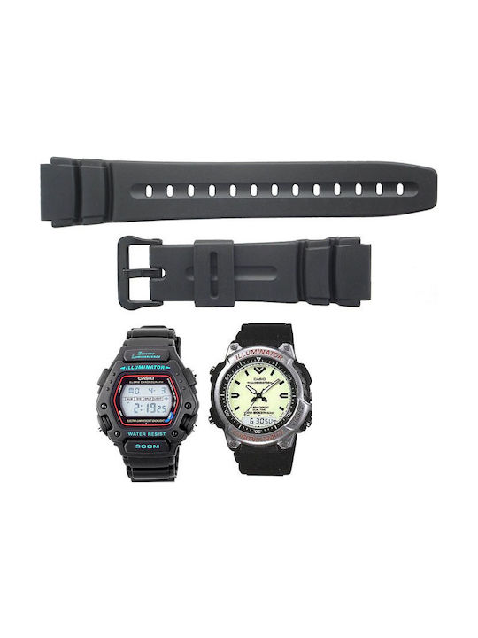 Casio Rubber Strap Black 19mm