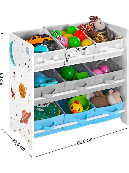 Kids Floor Shelving Unit Multicolour 62.5x29.5x60cm