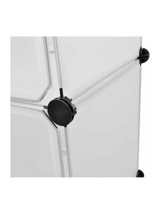 Triple Door Wardrobe White 115x37x150cm