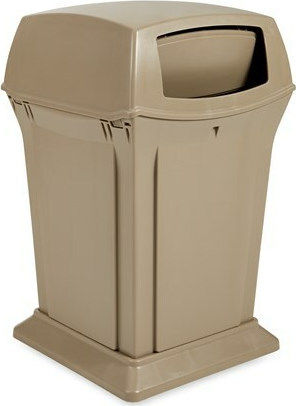 Rubbermaid Ranger Plastic Waste Bin 170lt Beige