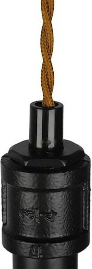 GloboStar Spout Hängelampe Schwarz mit Fassung E27 5x7.5x20cm.