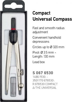 Rotring Compact Universal Compass with Point in Case