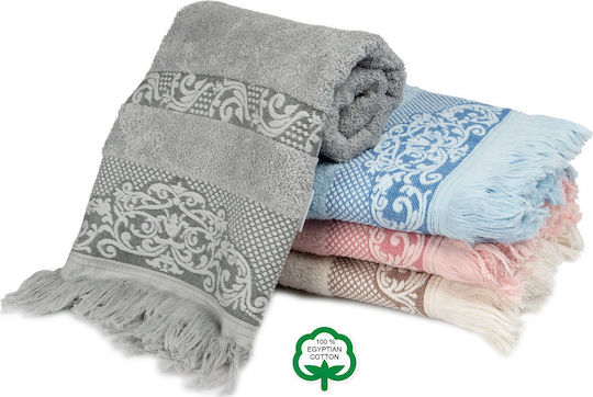 Dimcol Handtuch-Set 3 Stück Gesicht 03 Silbergrau Gewicht 475gr/m²