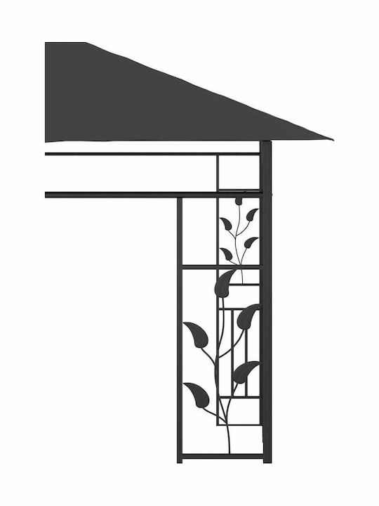 vidaXL Gazebo Garten Charcoal 6x3m