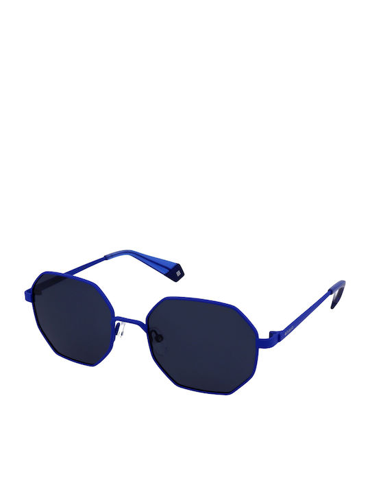 Polaroid Damen Sonnenbrille mit Blau Metall Gestell und Blau Polarisiert Linse PLD6067/S PJP/C3