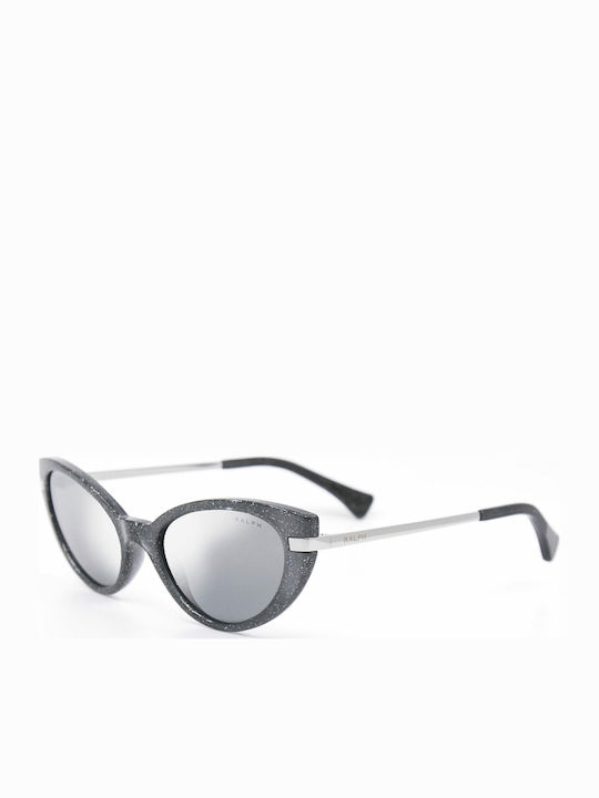 Ralph Lauren Damen Sonnenbrille mit Schwarz Gestell und Schwarz Spiegel Linse PH5266 58406G