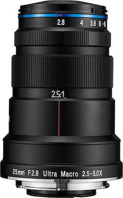 Laowa Crop Camera Lens 25mm F2.8 2.5-5x Ultra Wide Angle / Macro for Sony E Mount Black