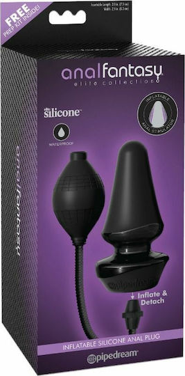 Pipedream Anal Fantasy Collection Inflatable Silicone Anal Plug Πρωκτική Σφήνα Black 13cm