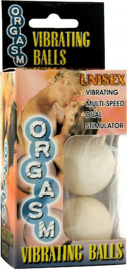 Seven Creations Orgasm Vibrating Duoballs Ασύρματες Κολπικές Μπάλες με Δόνηση Λευκές
