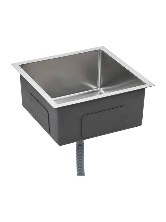 vidaXL Ένθετος Νεροχύτης Inox Brushed Μ44xΠ44cm Ασημί