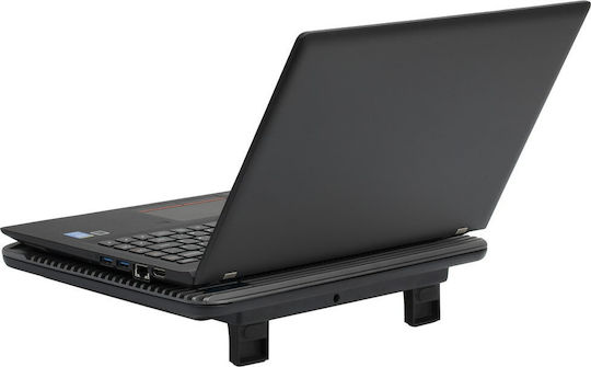 Rivacase Cooling Pad για Laptop έως 15.6" με 2 Ανεμιστήρες Ασημί (5555)