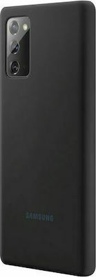 Samsung Silicone Cover Umschlag Rückseite Silikon Schwarz (Galaxy Note 20) EF-PN980TBEGEU
