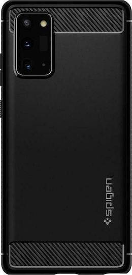 Spigen Rugged Armor Back Cover Σιλικόνης 2mm Μαύρο (Galaxy Note 20)