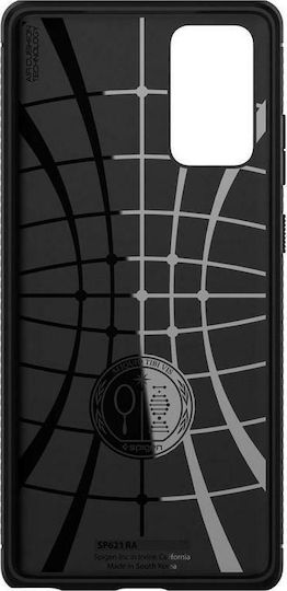 Spigen Rugged Armor Back Cover Σιλικόνης 2mm Μαύρο (Galaxy Note 20)