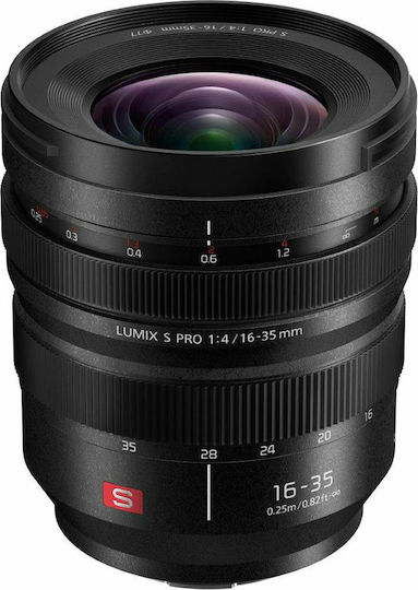 Panasonic Full Frame Φωτογραφικός Φακός Lumix S PRO 16-35mm f/4 Wide Angle / Wide Angle Zoom για Leica L Mount Black