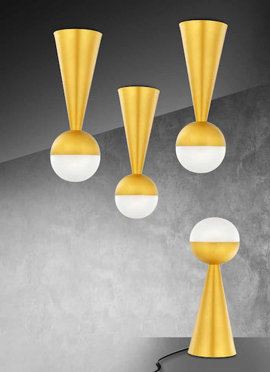Luma Metal Lampă de masă pentru Soclu E27 cu Bază Auriu