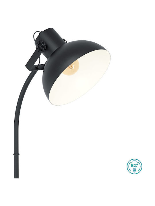 Eglo Lubenham Vintage Stehleuchte H160xB30cm. mit Fassung für Lampe E27 Schwarz