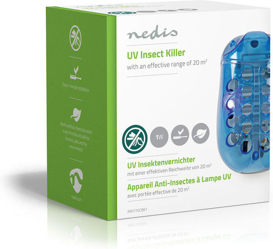 Nedis Mosquito Stop Ηλεκτρική Εντομοπαγίδα Led Εσωτερικού Χώρου 1W INKI110CBK1