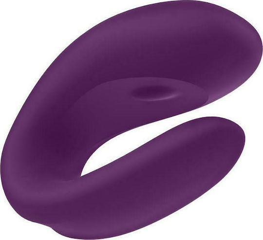 Satisfyer Double Joy Mini Δονητής για Ζευγάρια με Απομακρυσμένο Έλεγχο 9cm Μωβ