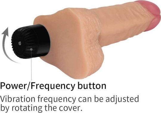 Lovetoy Real Feel with Scrotum Realistic Vibrator 17cm Carne