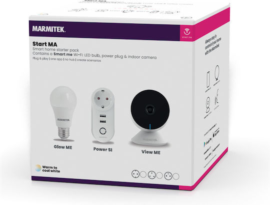 Marmitek Start MA Kit Inteligent Wi-Fi Compatibil cu Google Home & Alexa