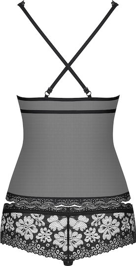 Obsessive Set Sexy Baby Dolls Mit Spitze Schwarz