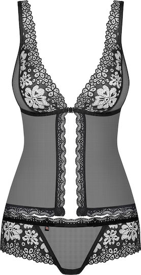 Obsessive Set Sexy Baby Dolls Mit Spitze Schwarz