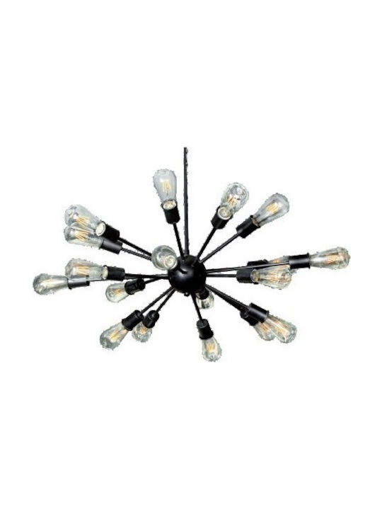 Elmark Pendant Chandelier for 18 Bulbs E27 Black