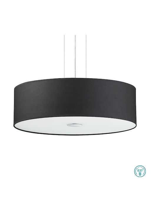 Ideal Lux Woody SP5 Hängelampe Einfaches Licht für Fassung E27 Schwarz