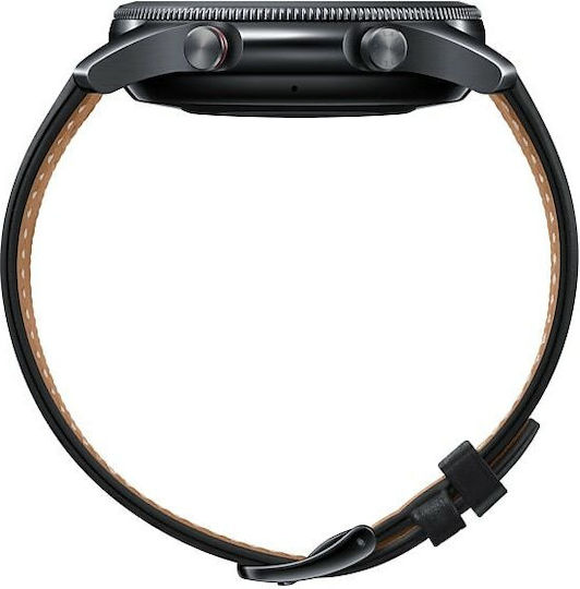 Galaxy Watch3 LTE Edelstahl 45mm Wasserdicht mit eSIM und Pulsmesser (Mystic Black)