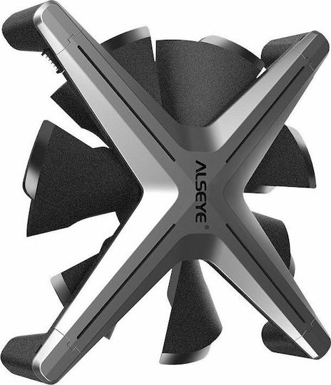 Inter-Tech ALSEYE X12 Case Fan 120mm (1200rpm / 42.2cfm) with RGB Lighting and 6-Pin Gray Connection