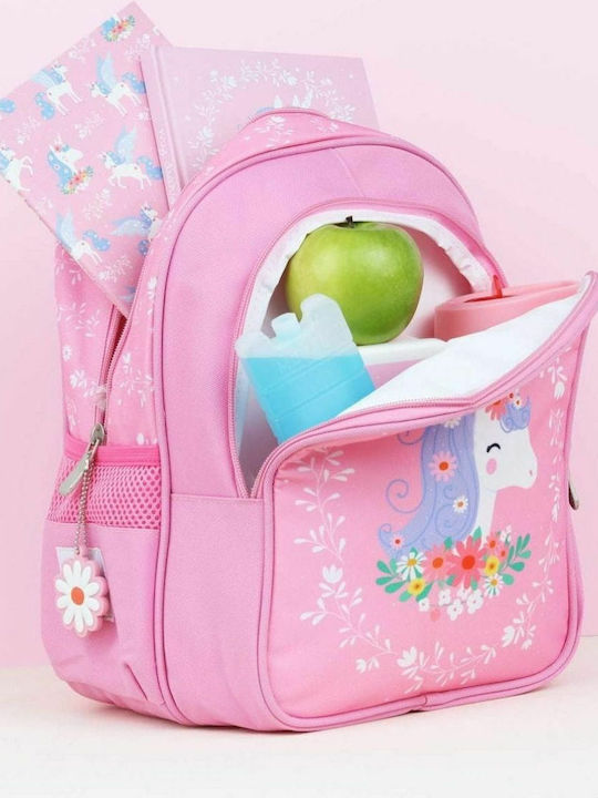 A Little Lovely Company Unicorn Pink Insulated Σχολική Τσάντα Πλάτης Νηπιαγωγείου σε Ροζ χρώμα