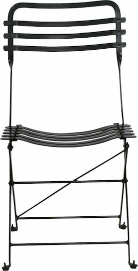 Zappeion Chair Metallic Black 45x56x84cm