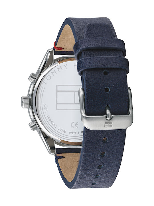 Tommy Hilfiger Bennett Men's Watch 44mm Chronograph Battery with Blue Leather Strap