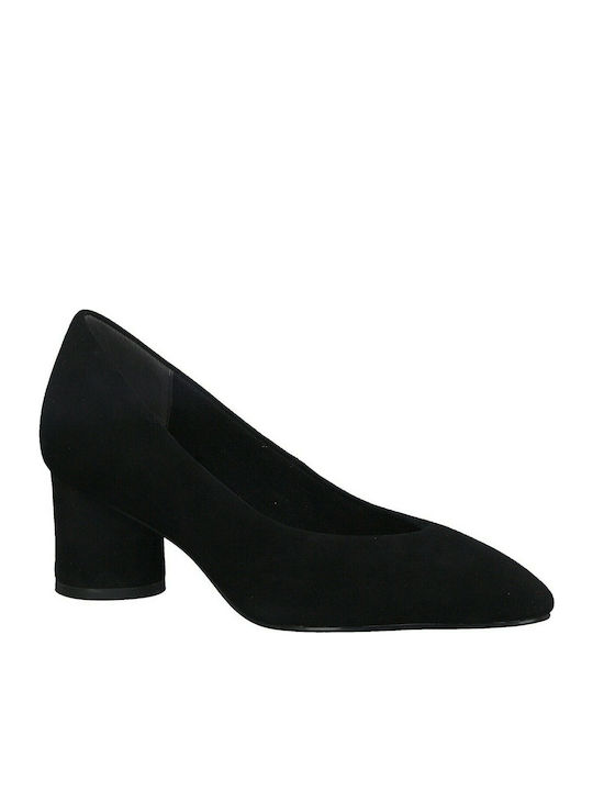 Tamaris Suede Black Medium Heels